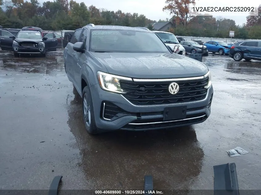 2024 Volkswagen Atlas Cross Sport 2.0T Sel R-Line VIN: 1V2AE2CA6RC252092 Lot: 40689800