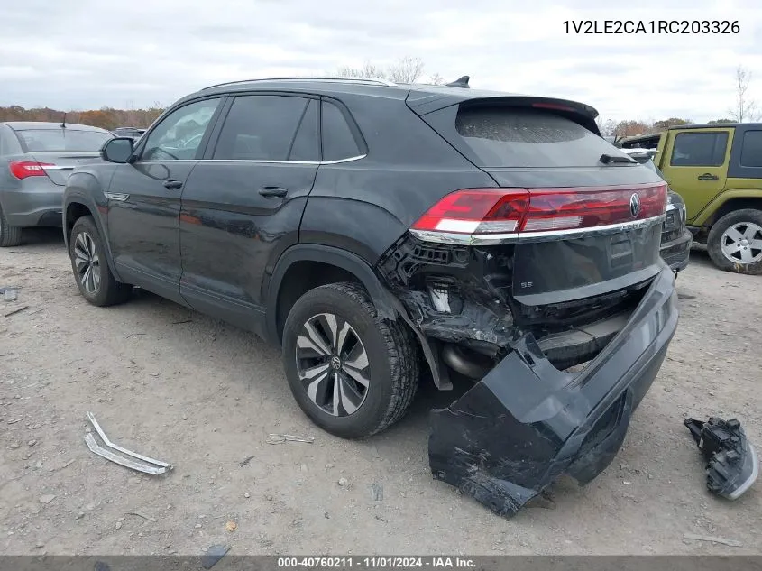 2024 Volkswagen Atlas Cross Sport 2.0T Se VIN: 1V2LE2CA1RC203326 Lot: 40760211