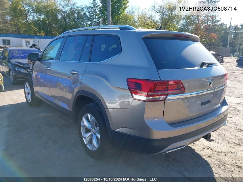 2018 Volkswagen Atlas VIN: 1V2HR2CA3JC508714 Lot: 12093254