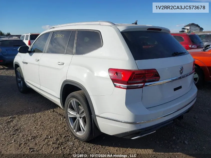 2018 Volkswagen Atlas Sel VIN: 1V2RR2CA3JC573678 Lot: 12128513