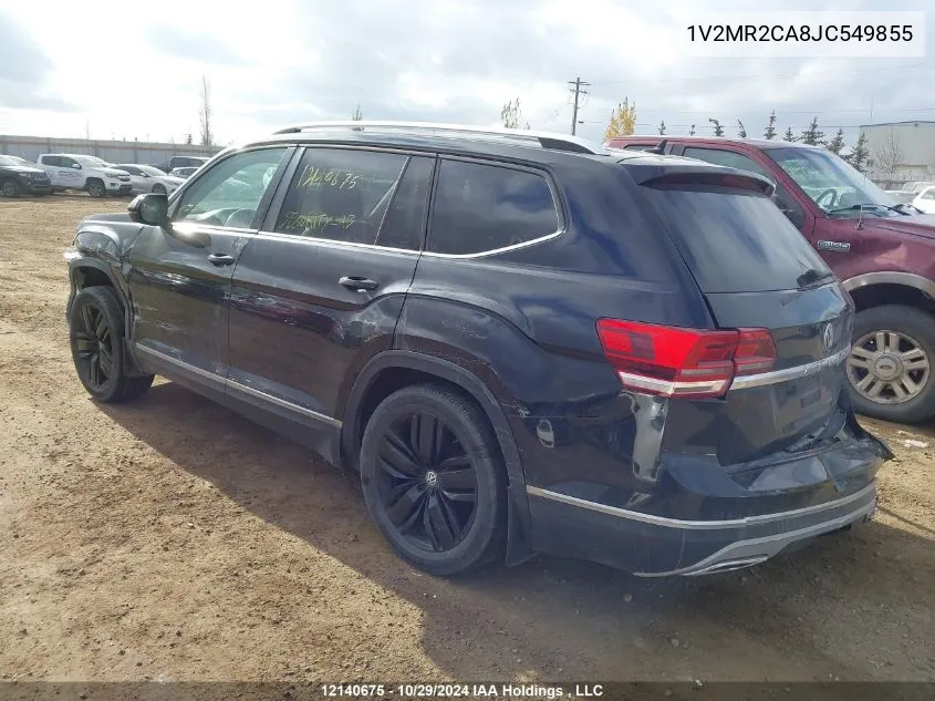 2018 Volkswagen Atlas VIN: 1V2MR2CA8JC549855 Lot: 12140675