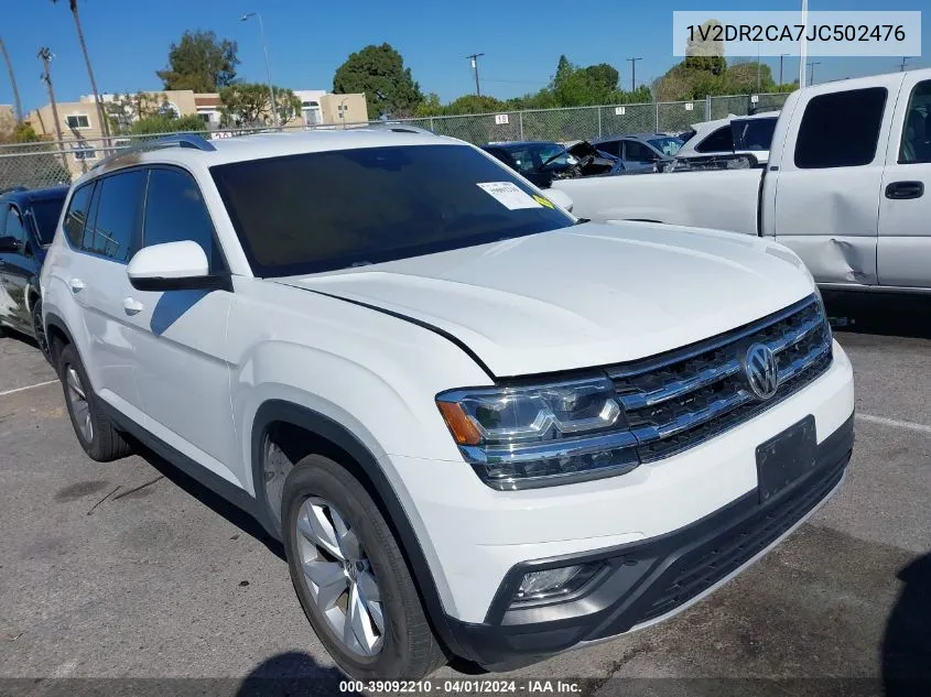 2018 Volkswagen Atlas 3.6L V6 Se/3.6L V6 Se W/Technology VIN: 1V2DR2CA7JC502476 Lot: 39092210