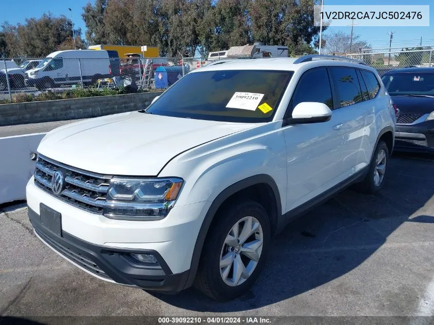 2018 Volkswagen Atlas 3.6L V6 Se/3.6L V6 Se W/Technology VIN: 1V2DR2CA7JC502476 Lot: 39092210