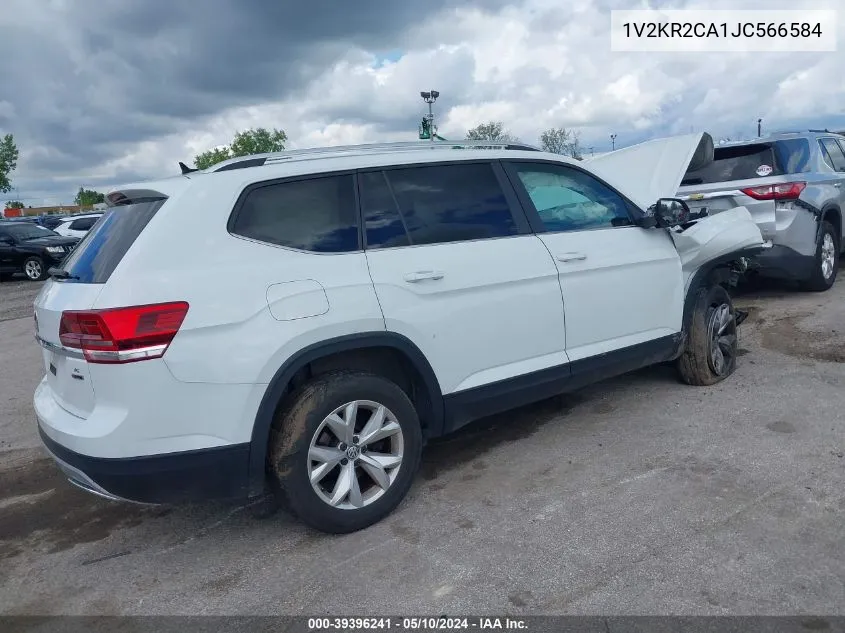 2018 Volkswagen Atlas 3.6L V6 Se VIN: 1V2KR2CA1JC566584 Lot: 39396241