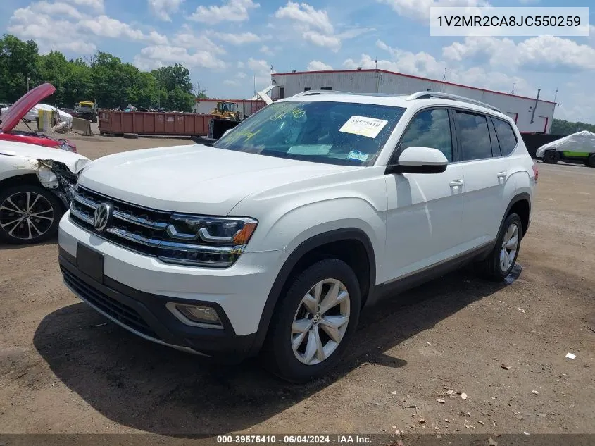 2018 Volkswagen Atlas 3.6L V6 Sel VIN: 1V2MR2CA8JC550259 Lot: 39575410