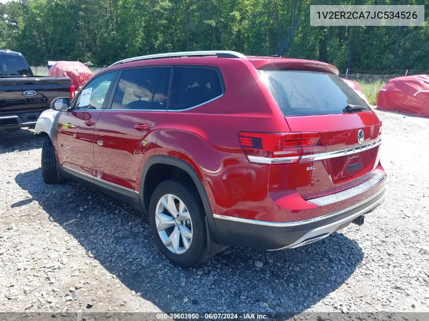 2018 Volkswagen Atlas 3.6L V6 Sel VIN: 1V2ER2CA7JC534526 Lot: 39603950