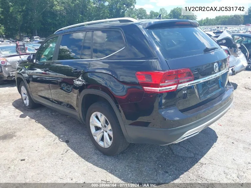 1V2CR2CAXJC531742 2018 Volkswagen Atlas 3.6L V6 Se