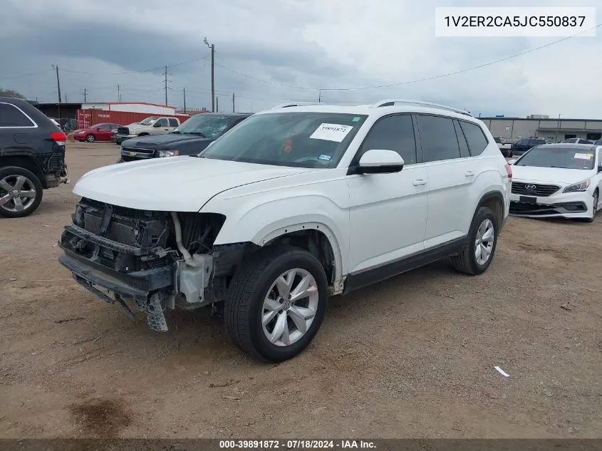 2018 Volkswagen Atlas 3.6L V6 Sel VIN: 1V2ER2CA5JC550837 Lot: 39891872