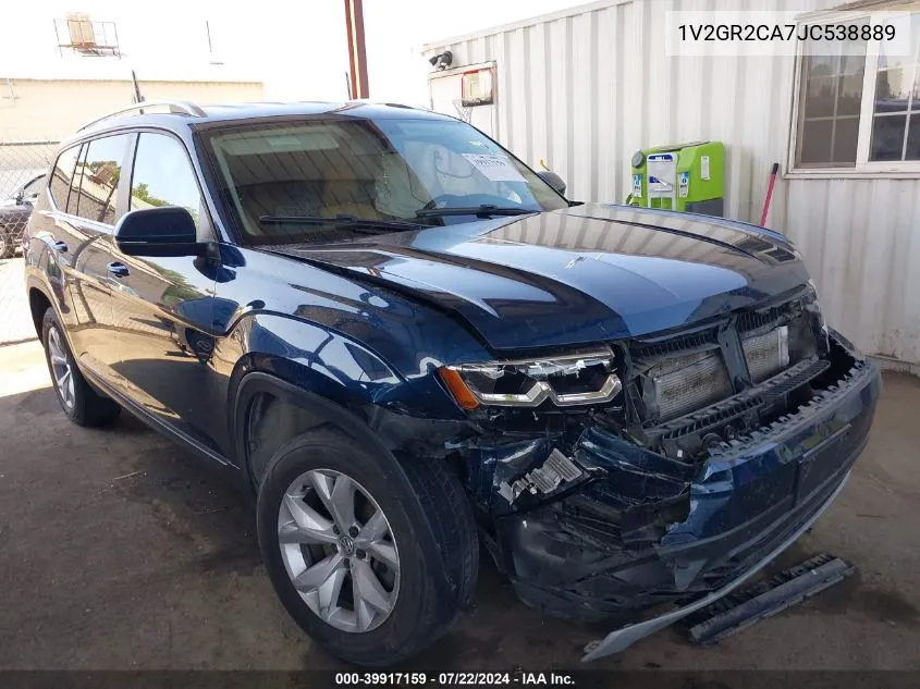 2018 Volkswagen Atlas 3.6L V6 S VIN: 1V2GR2CA7JC538889 Lot: 39917159