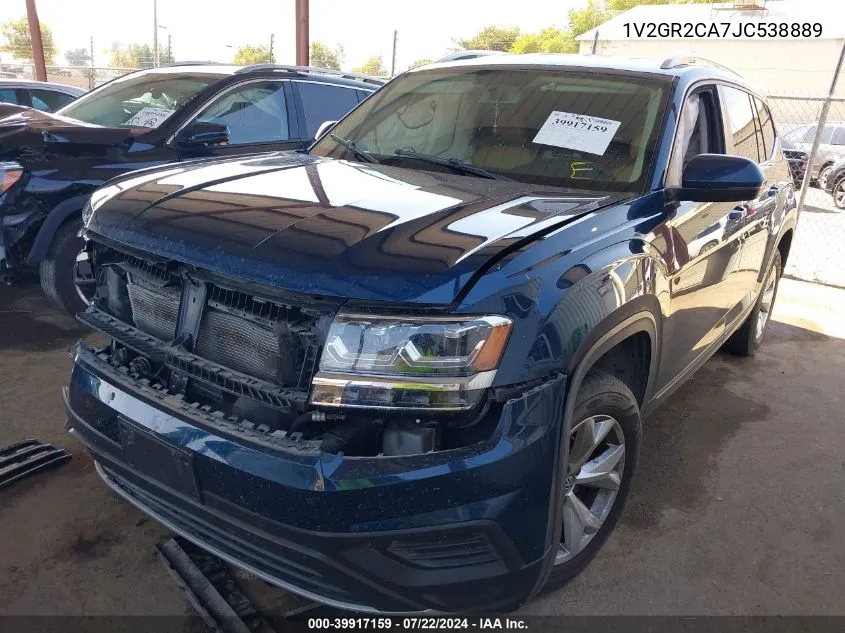 2018 Volkswagen Atlas 3.6L V6 S VIN: 1V2GR2CA7JC538889 Lot: 39917159