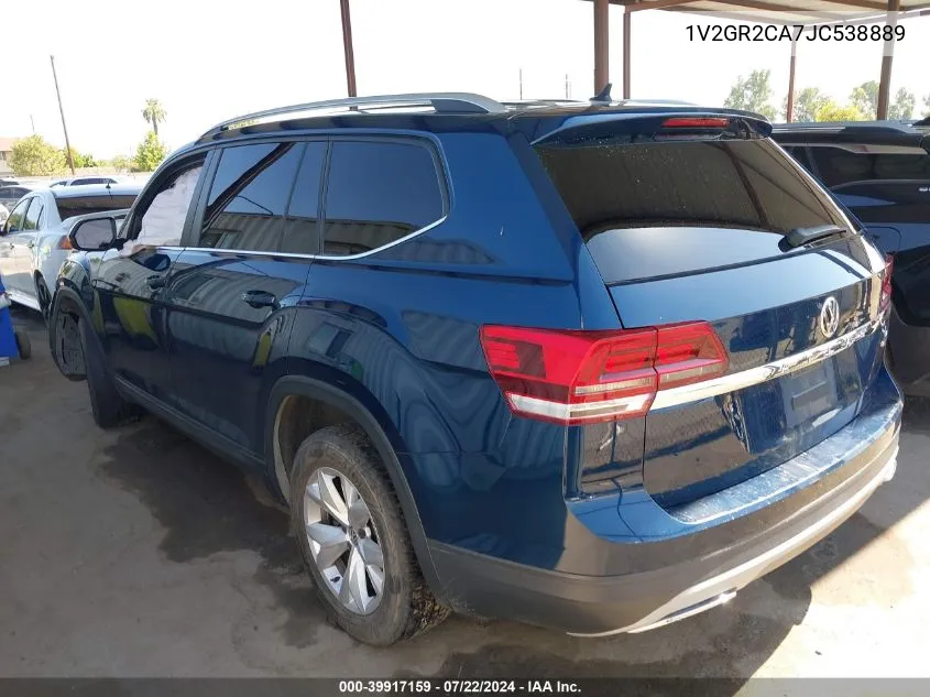 1V2GR2CA7JC538889 2018 Volkswagen Atlas 3.6L V6 S