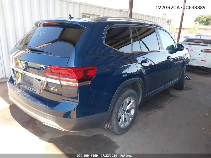 1V2GR2CA7JC538889 2018 Volkswagen Atlas 3.6L V6 S