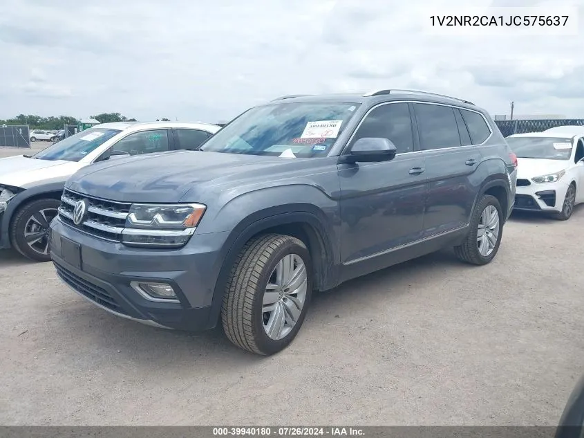 2018 Volkswagen Atlas 3.6L V6 Sel Premium VIN: 1V2NR2CA1JC575637 Lot: 39940180