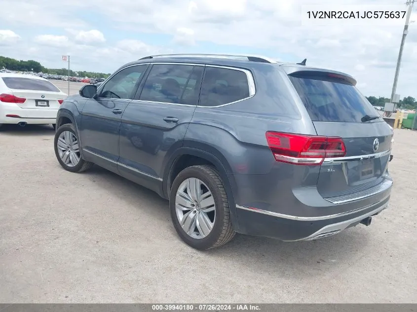 2018 Volkswagen Atlas 3.6L V6 Sel Premium VIN: 1V2NR2CA1JC575637 Lot: 39940180