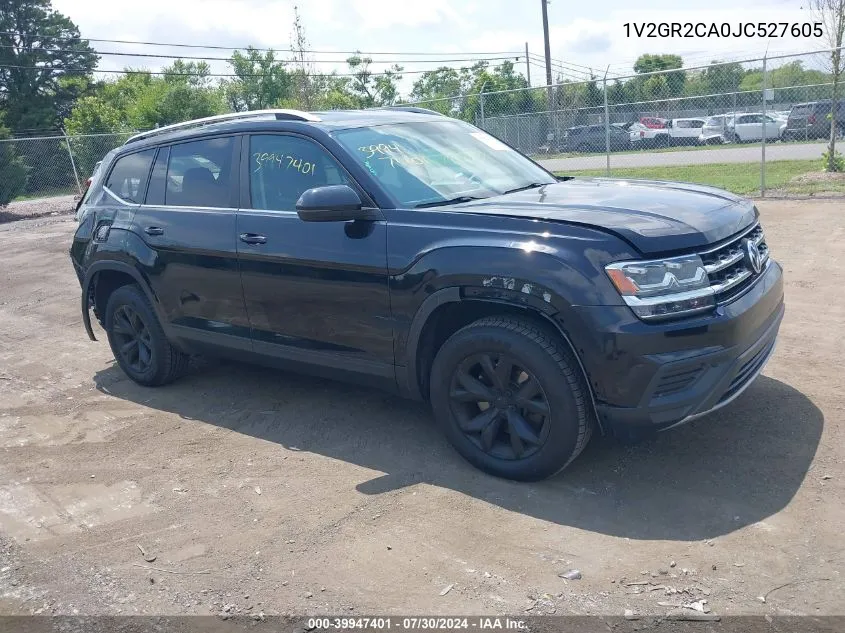 2018 Volkswagen Atlas 3.6L V6 S VIN: 1V2GR2CA0JC527605 Lot: 39947401