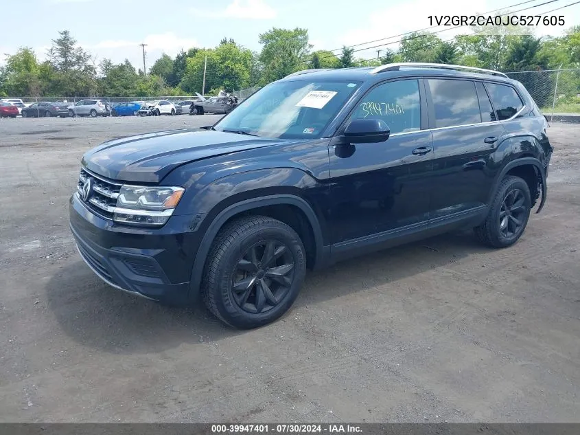 2018 Volkswagen Atlas 3.6L V6 S VIN: 1V2GR2CA0JC527605 Lot: 39947401