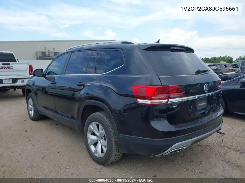 2018 Volkswagen Atlas 2.0T Se VIN: 1V2CP2CA8JC596661 Lot: 40064090