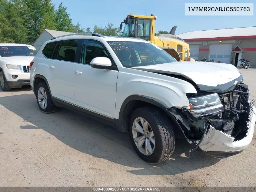 2018 Volkswagen Atlas 3.6L V6 Sel VIN: 1V2MR2CA8JC550763 Lot: 40090200