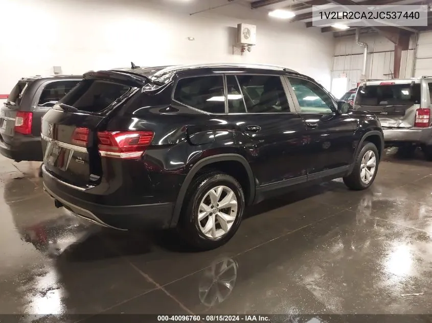 2018 Volkswagen Atlas 3.6L V6 Se/3.6L V6 Se W/Technology VIN: 1V2LR2CA2JC537440 Lot: 40096760