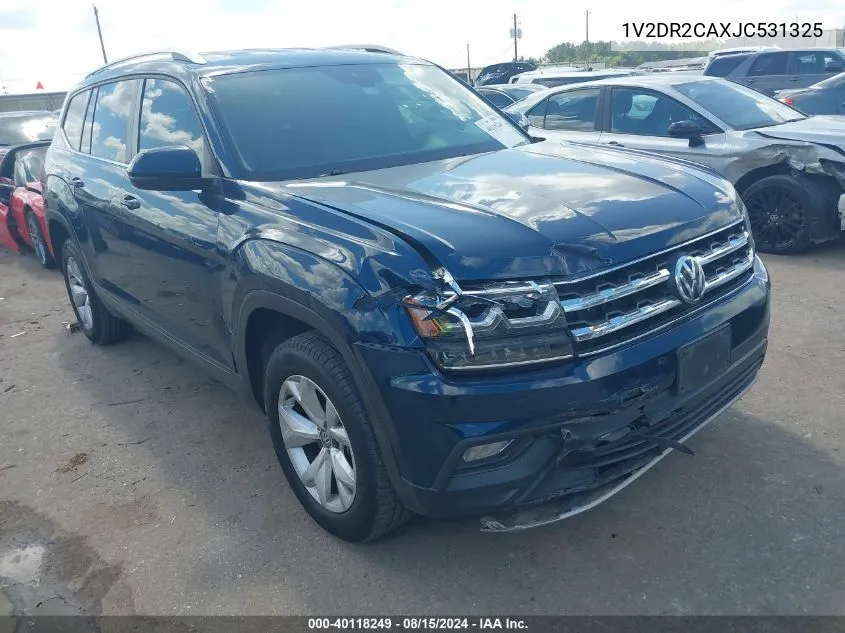 2018 Volkswagen Atlas 3.6L V6 Se/3.6L V6 Se W/Technology VIN: 1V2DR2CAXJC531325 Lot: 40118249