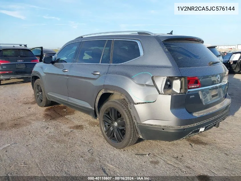 2018 Volkswagen Atlas 3.6L V6 Sel Premium VIN: 1V2NR2CA5JC576144 Lot: 40118607