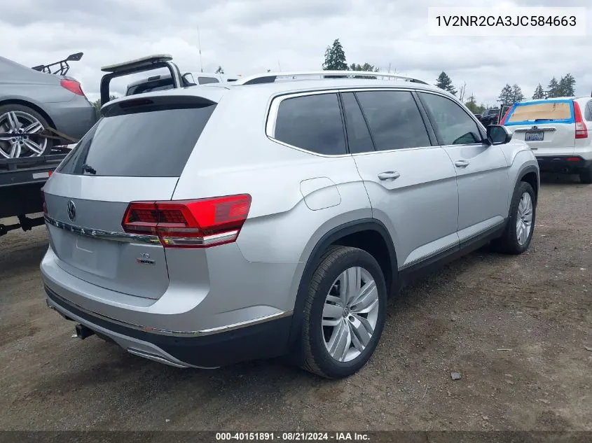 2018 Volkswagen Atlas 3.6L V6 Sel Premium VIN: 1V2NR2CA3JC584663 Lot: 40151891