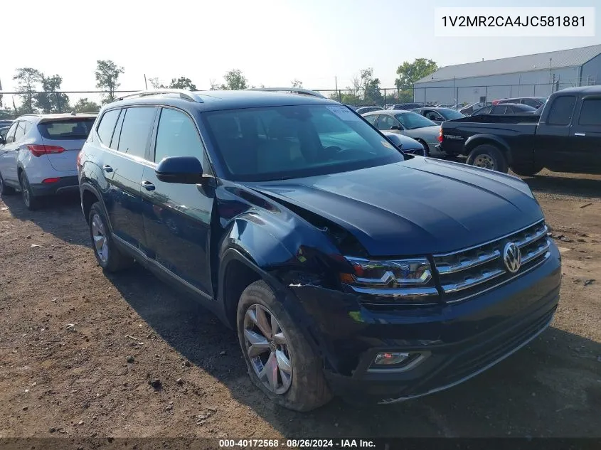 2018 Volkswagen Atlas 3.6L V6 Sel VIN: 1V2MR2CA4JC581881 Lot: 40172568