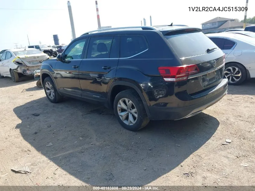 2018 Volkswagen Atlas 3.6L V6 Se/3.6L V6 Se W/Technology VIN: 1V2LR2CA4JC515309 Lot: 40183808