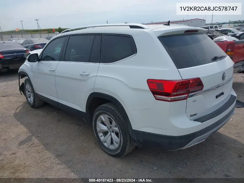 1V2KR2CA8JC578747 2018 Volkswagen Atlas 3.6L V6 Se