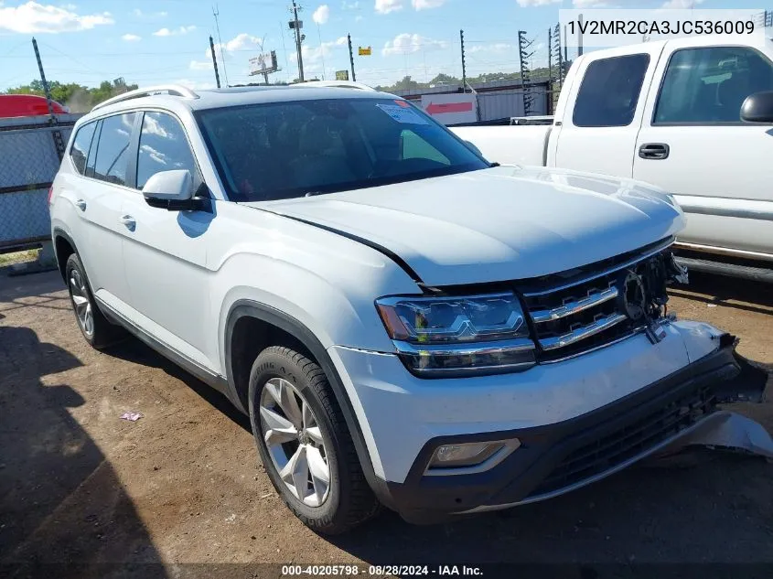 2018 Volkswagen Atlas 3.6L V6 Sel VIN: 1V2MR2CA3JC536009 Lot: 40205798