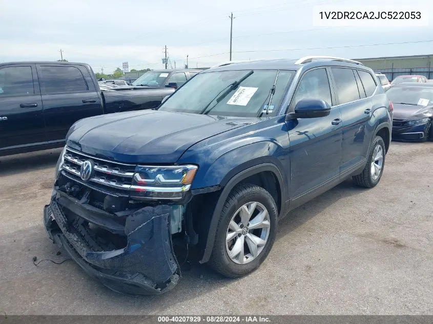 2018 Volkswagen Atlas 3.6L V6 Se/3.6L V6 Se W/Technology VIN: 1V2DR2CA2JC522053 Lot: 40207929