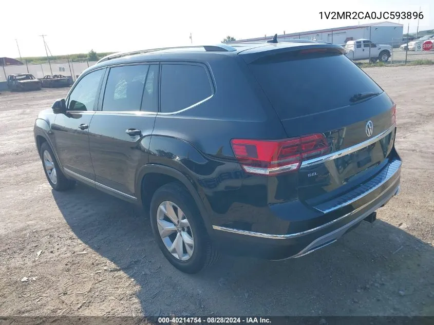 2018 Volkswagen Atlas 3.6L V6 Sel VIN: 1V2MR2CA0JC593896 Lot: 40214754