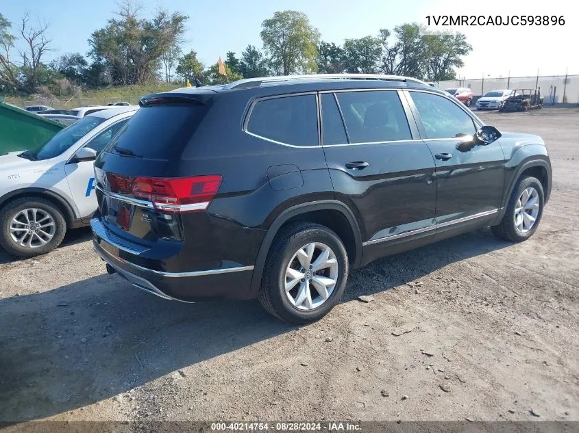 2018 Volkswagen Atlas 3.6L V6 Sel VIN: 1V2MR2CA0JC593896 Lot: 40214754