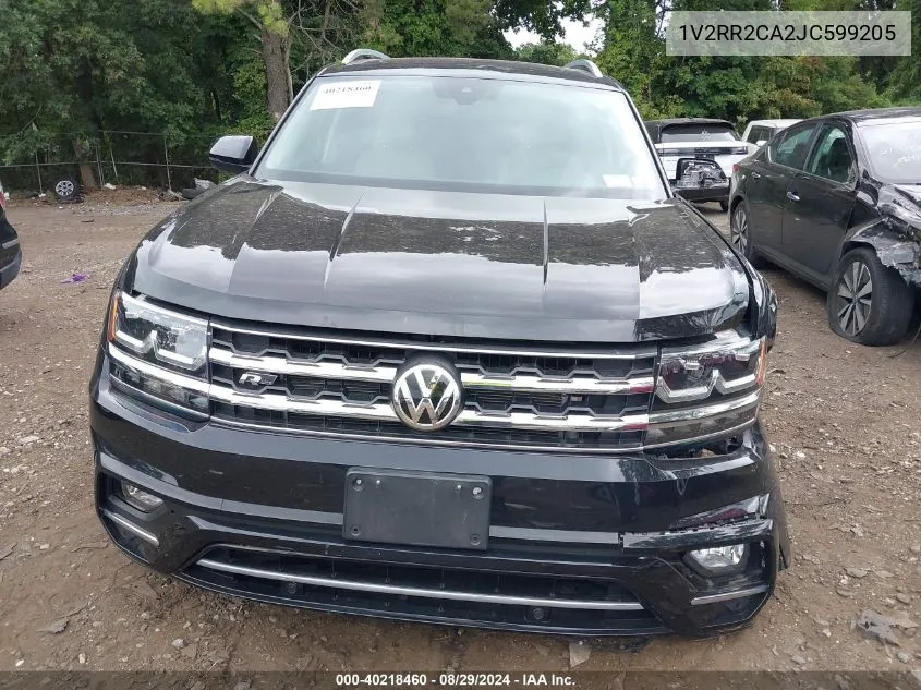 2018 Volkswagen Atlas 3.6L V6 Sel VIN: 1V2RR2CA2JC599205 Lot: 40218460