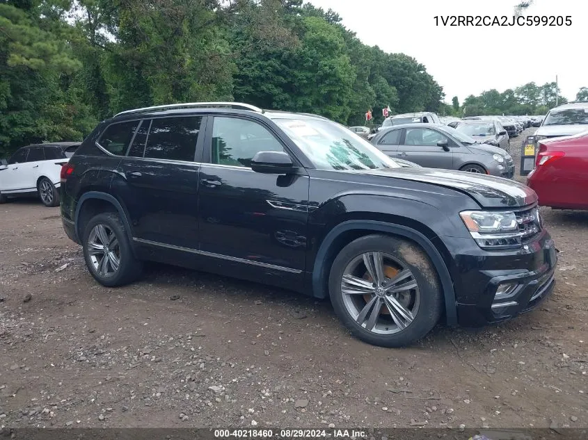 2018 Volkswagen Atlas 3.6L V6 Sel VIN: 1V2RR2CA2JC599205 Lot: 40218460