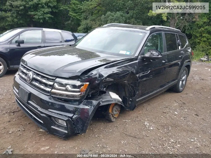 2018 Volkswagen Atlas 3.6L V6 Sel VIN: 1V2RR2CA2JC599205 Lot: 40218460