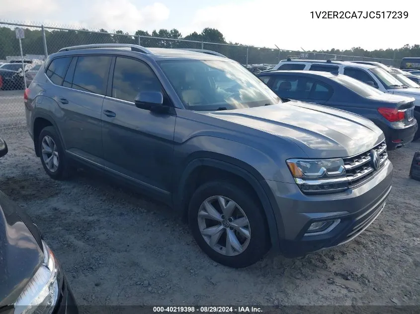 2018 Volkswagen Atlas 3.6L V6 Sel VIN: 1V2ER2CA7JC517239 Lot: 40219398