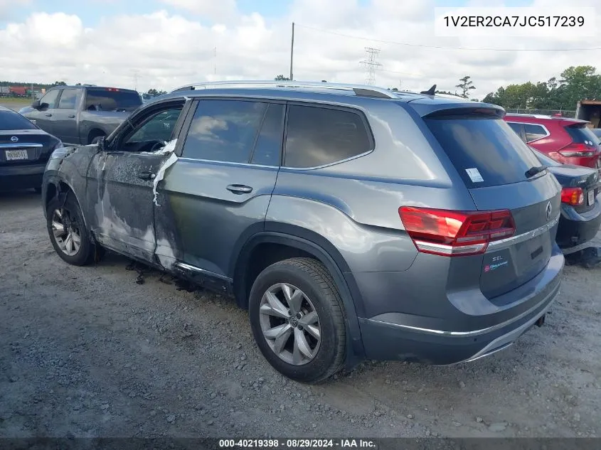 2018 Volkswagen Atlas 3.6L V6 Sel VIN: 1V2ER2CA7JC517239 Lot: 40219398