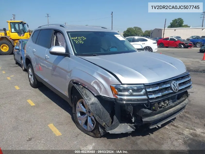 2018 Volkswagen Atlas 3.6L V6 Se/3.6L V6 Se W/Technology VIN: 1V2DR2CA0JC507745 Lot: 40236468