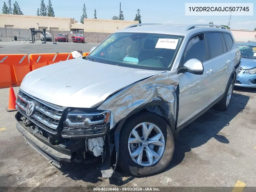 2018 Volkswagen Atlas 3.6L V6 Se/3.6L V6 Se W/Technology VIN: 1V2DR2CA0JC507745 Lot: 40236468