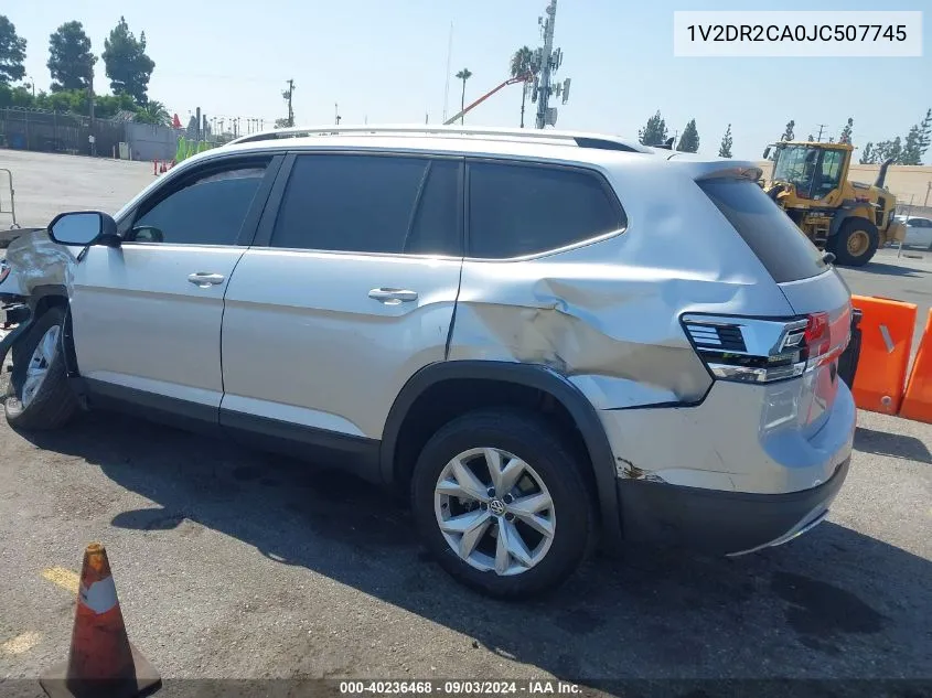 2018 Volkswagen Atlas 3.6L V6 Se/3.6L V6 Se W/Technology VIN: 1V2DR2CA0JC507745 Lot: 40236468