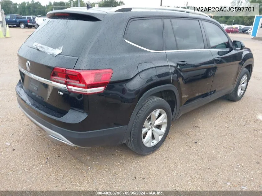 2018 Volkswagen Atlas 2.0T S VIN: 1V2AP2CA0JC597701 Lot: 40263795