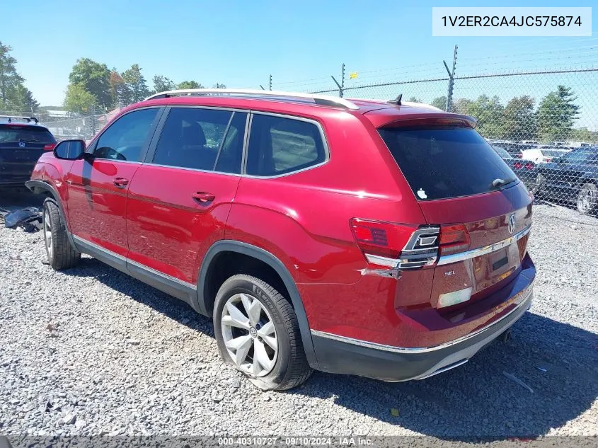 2018 Volkswagen Atlas 3.6L V6 Sel VIN: 1V2ER2CA4JC575874 Lot: 40310727