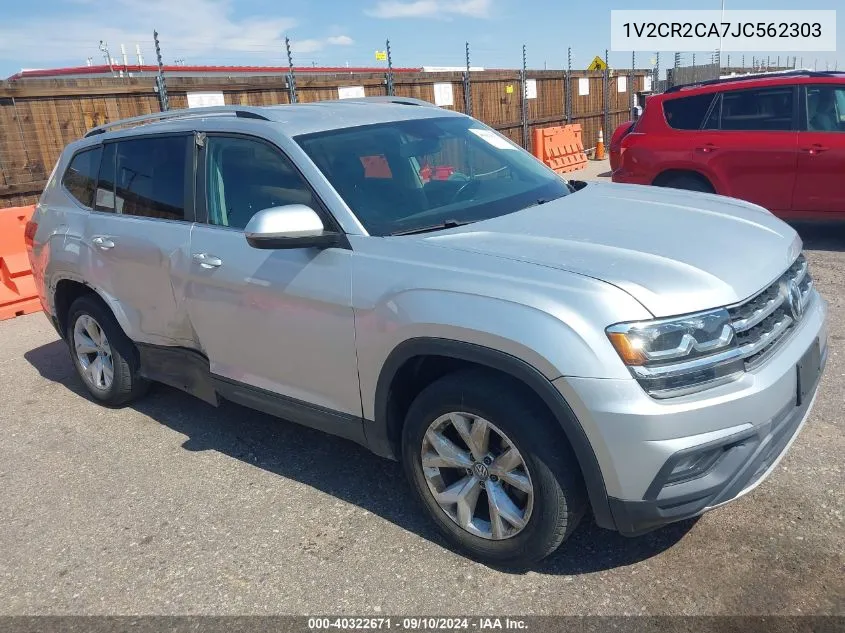 2018 Volkswagen Atlas 3.6L V6 Se VIN: 1V2CR2CA7JC562303 Lot: 40322671