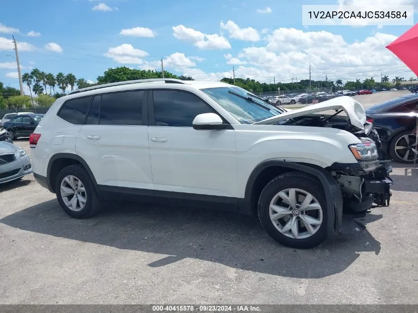 2018 Volkswagen Atlas 2.0T S VIN: 1V2AP2CA4JC534584 Lot: 40415578