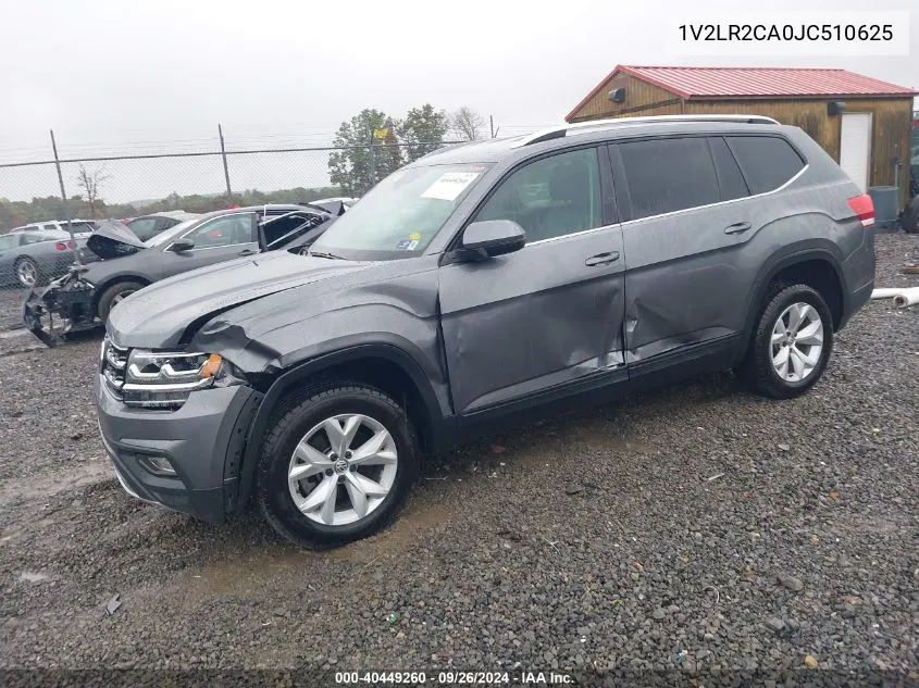 2018 Volkswagen Atlas VIN: 1V2LR2CA0JC510625 Lot: 40449260