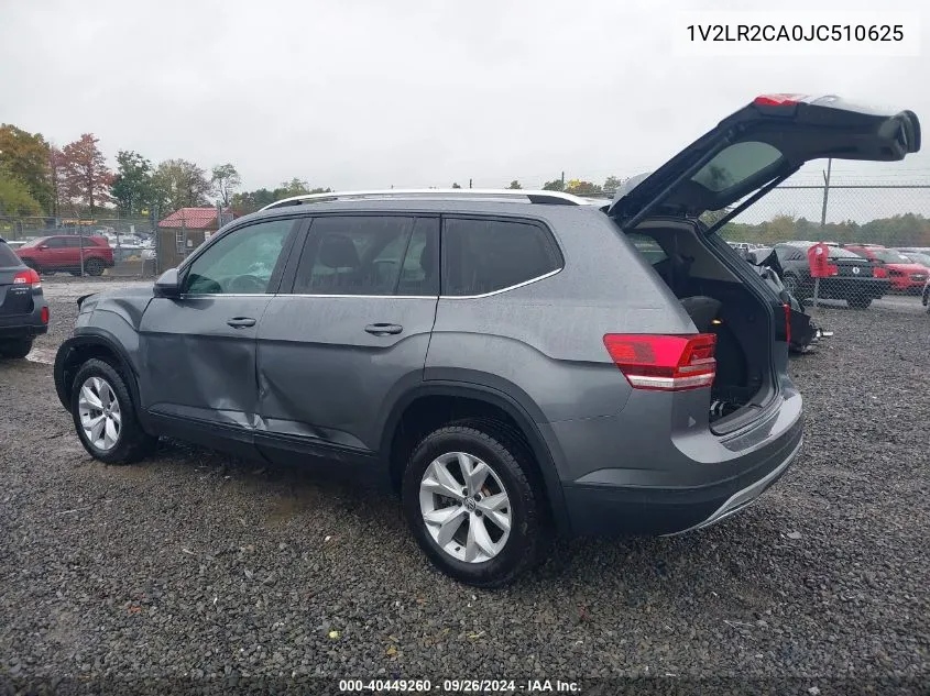 2018 Volkswagen Atlas VIN: 1V2LR2CA0JC510625 Lot: 40449260