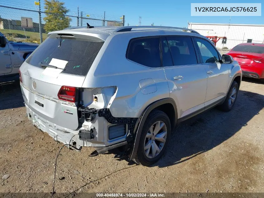 2018 Volkswagen Atlas 3.6L V6 Se VIN: 1V2KR2CA6JC576625 Lot: 40456974