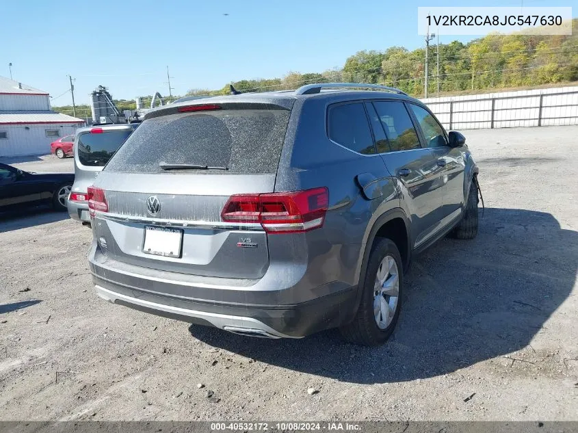 2018 Volkswagen Atlas Se VIN: 1V2KR2CA8JC547630 Lot: 40532172