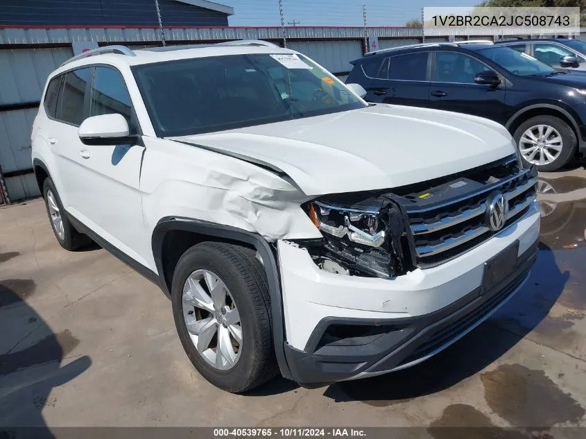 2018 Volkswagen Atlas 3.6L V6 Launch Edition VIN: 1V2BR2CA2JC508743 Lot: 40539765